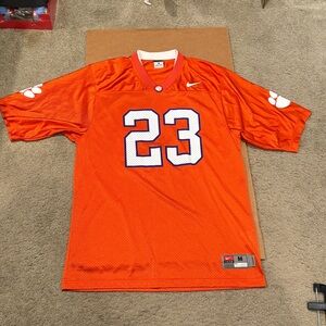 Team Nike Clemson Tigers NCAA Football Jersey Men’s Size Medium Orange #23 EUC